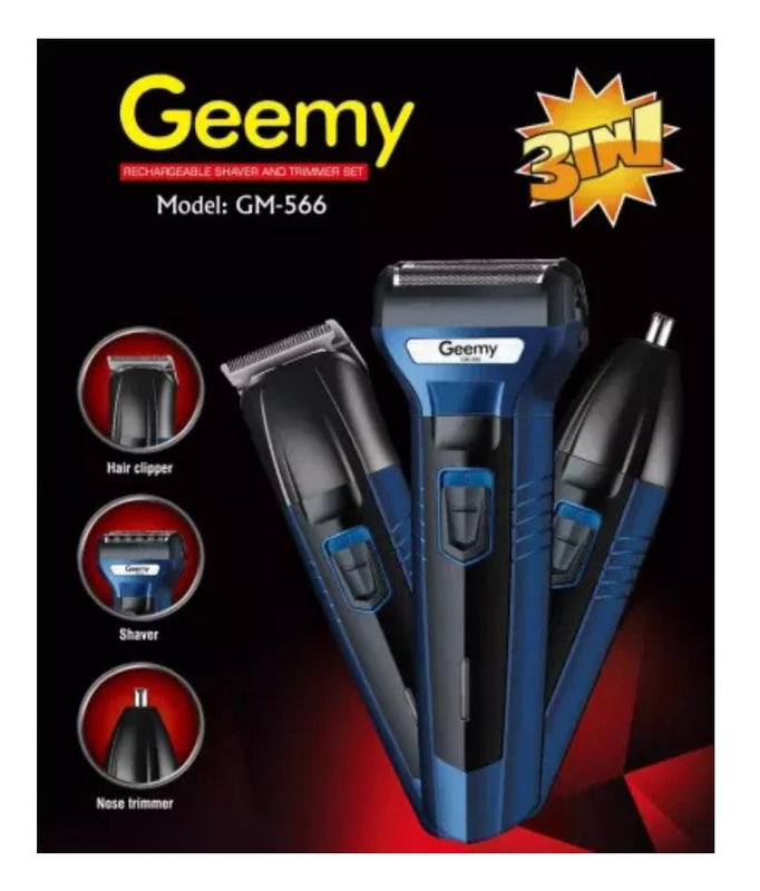 Máquina afeitadora y cortadora de pelo Geemy GM-566 azul 110V