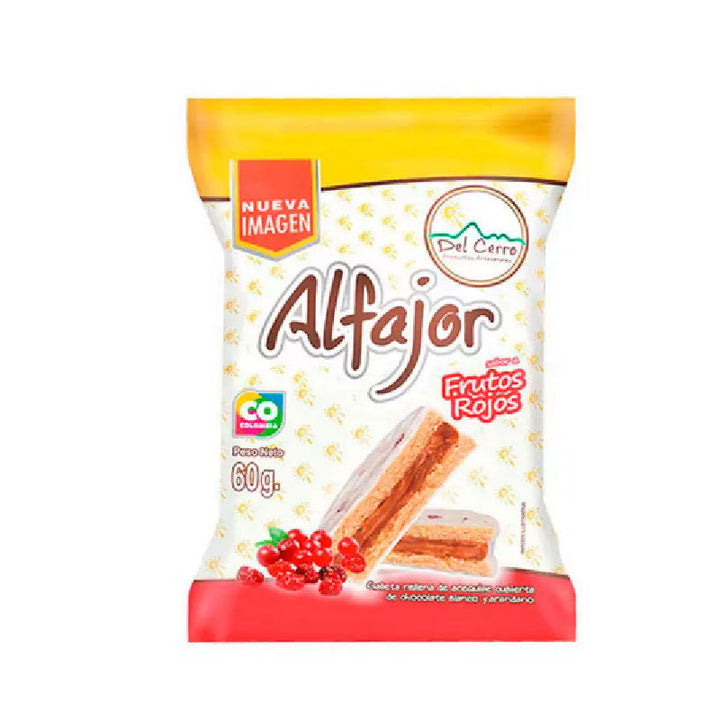 ALFAJORES DEL CERRO 60G FRUTOS ROJOS