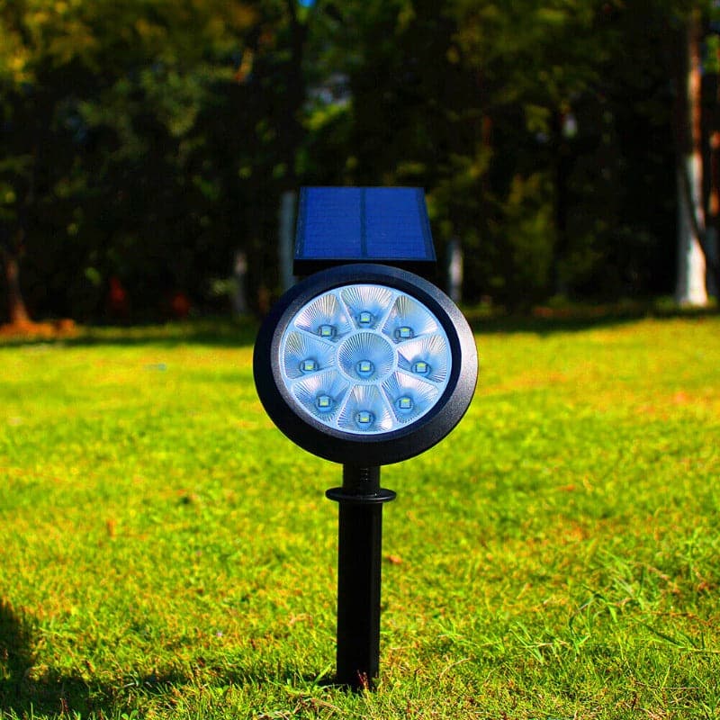 Foco LED Redondo de Jardin para Piso y Pared Luz multicolor