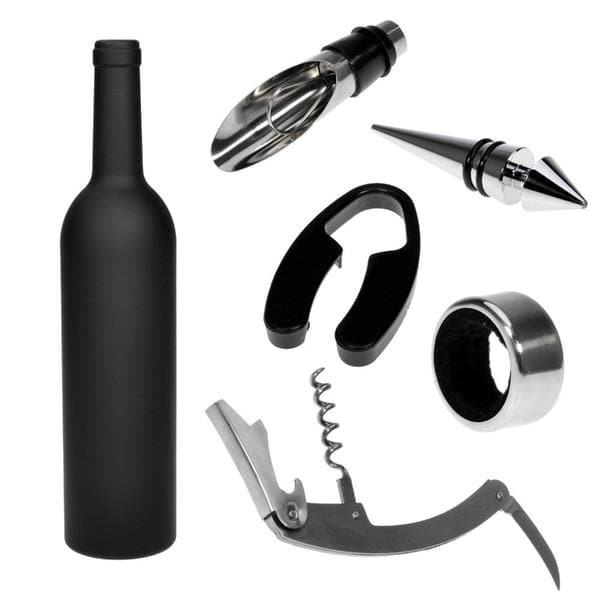 Set De Vino Sacacorchos Con Forma De Botella