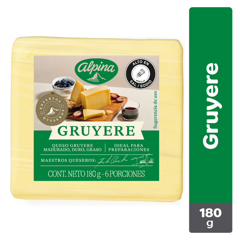 QUESO GRUYERE ALPINA 180GR
