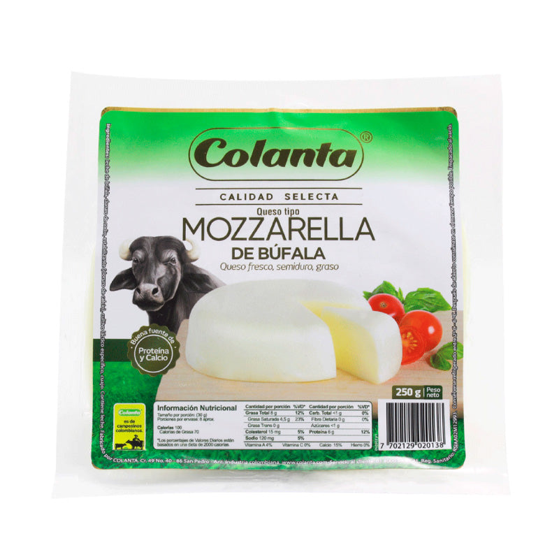 QUESO MOZARELLA BUFALA 250GR COLANTA