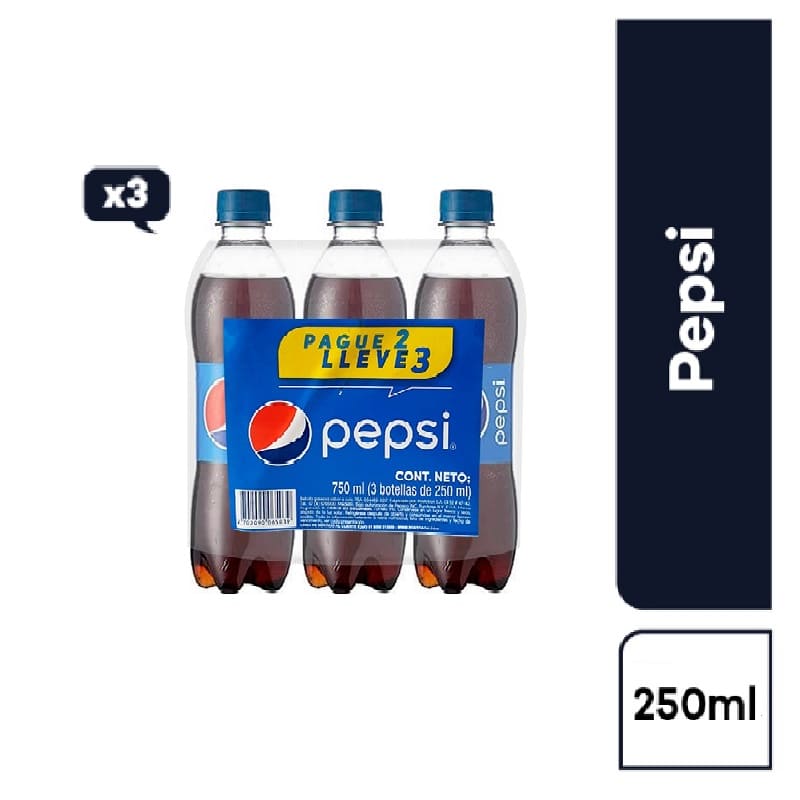 GASEOSA POSTOBON PEPSI PET 250 TRIPAC