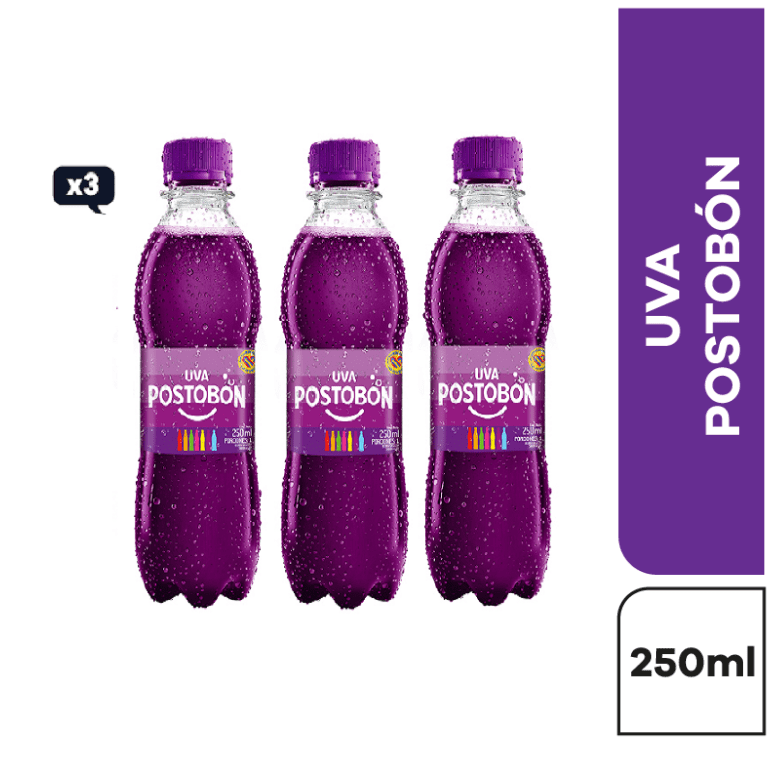 GASEOSA POSTOBON UVA PET 250 TRIPAC