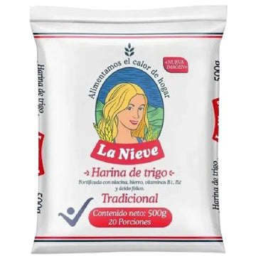 HARINA TRIGO LA NIEVE 500G FORTIFICADA
