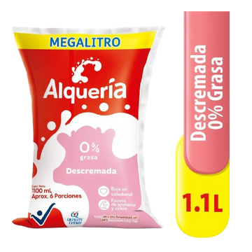 LECHE ALQUERIA 1100ML DESCREMADA