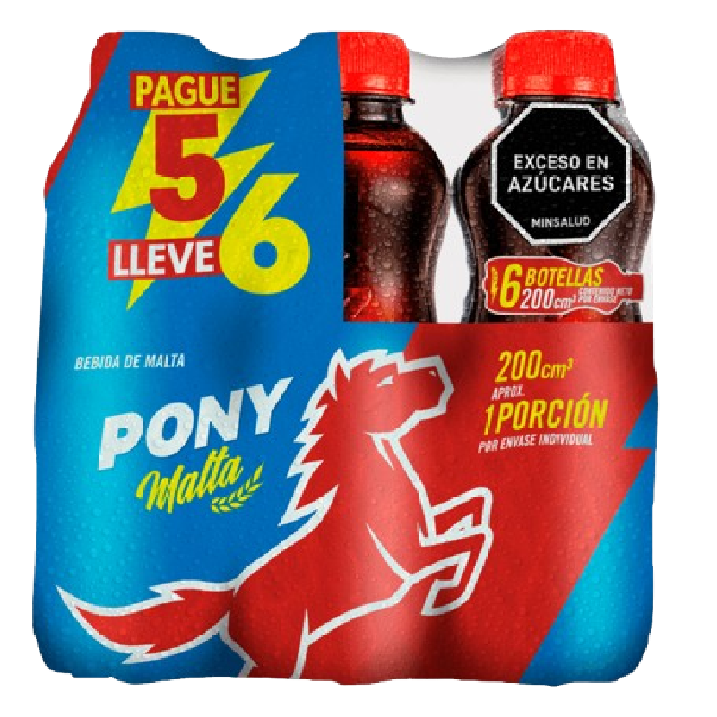 PONY MALTA 6U 1200ML PET PAGA5 LLEVA6