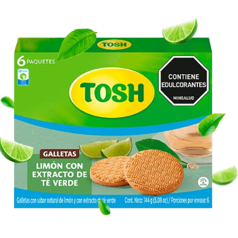 GALLETA TOSH 6U 144G LIMON TE VERDE