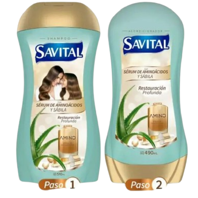 SHAMPOO SAVITAL 510ML+AC 490ML AMINOACID
