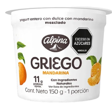 YOGURT GRIEGO ALPINA 150G MANDARINA