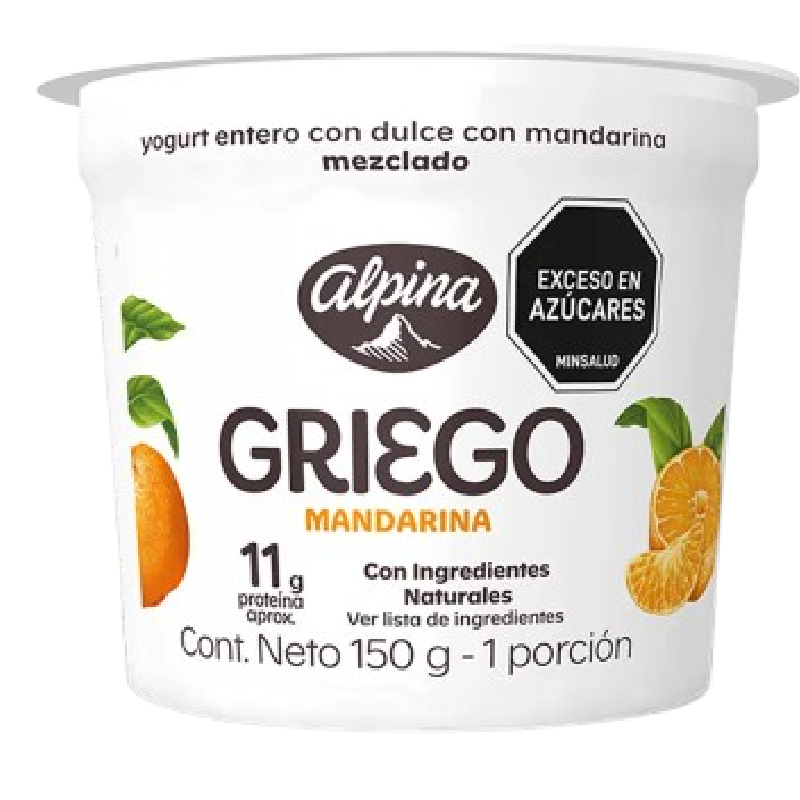 YOGURT GRIEGO ALPINA 150G MANDARINA