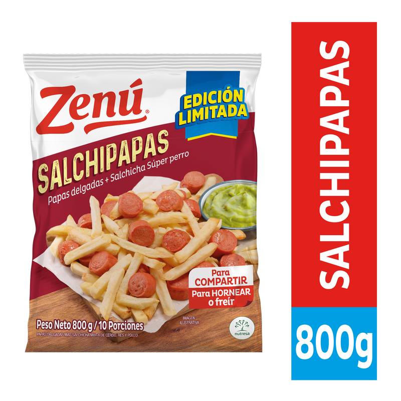 SALCHIPAPAS ZENU 800G