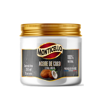 ACEITE DE COCO VIRGEN 360ML MONTICELLO