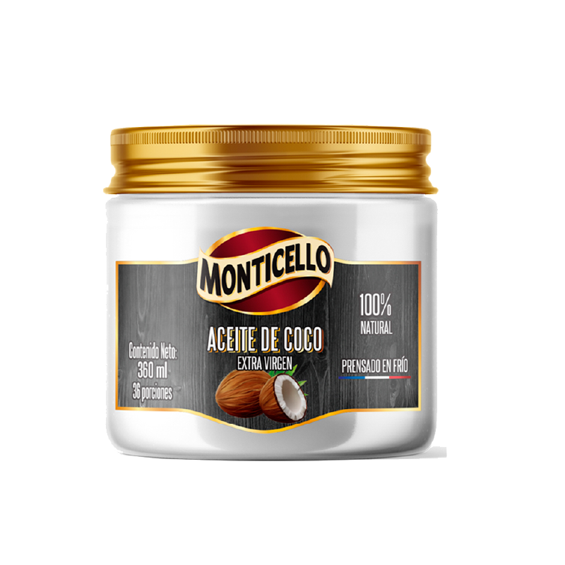 ACEITE DE COCO VIRGEN 360ML MONTICELLO