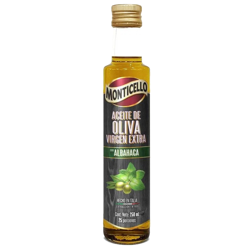 ACEITE OLIVA MONTICELLO 250ML ALBAHACA