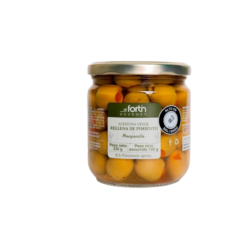 ACEITUNA FORTIN 330G VERDE RELL/PIMENT