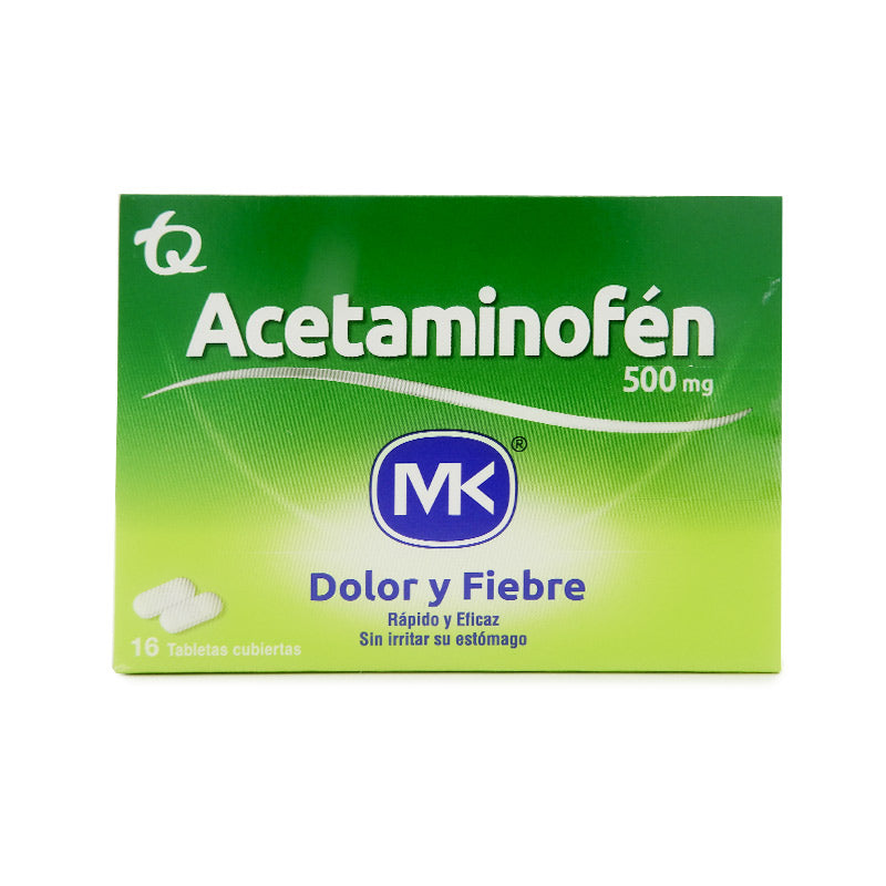 ACETAMINOFEN MK 16U DOLOR Y FIEBRE