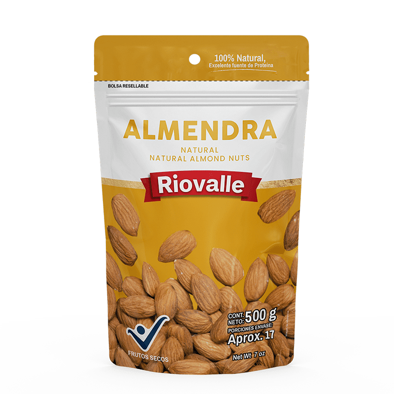 ALMENDRA NATURAL 500G RIOVALLE