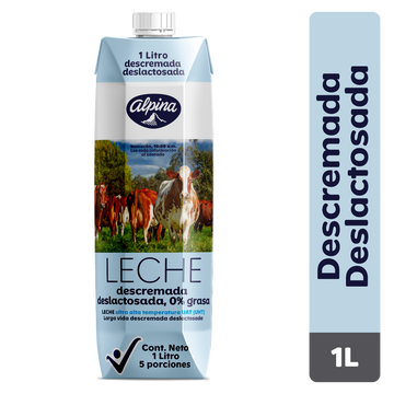 LECHE ALPINA 1000G CAJA DESLACT/DESCREMA