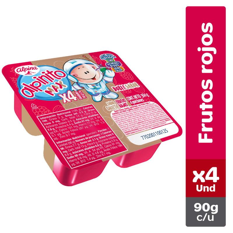 ALPINITO MAX 4U 90G GALLETA FRUTOS