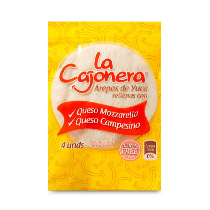 AREPA CAJONERA 350G YUCA/QUESO/MOZZARELL