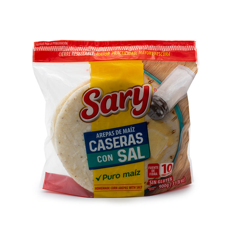 AREPA SARY DE MAIZ 10U CON SAL 900G