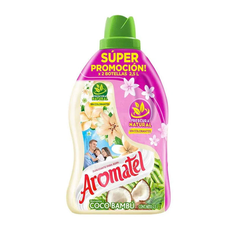 SUAVIZANTE AROMATEL 2U 2500ML COCO/BAMBU
