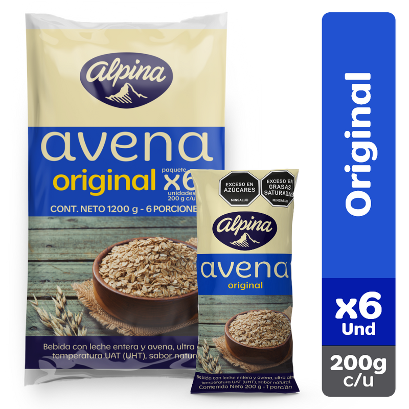AVENA ALPINA 6U 200G NATURAL BOLSA