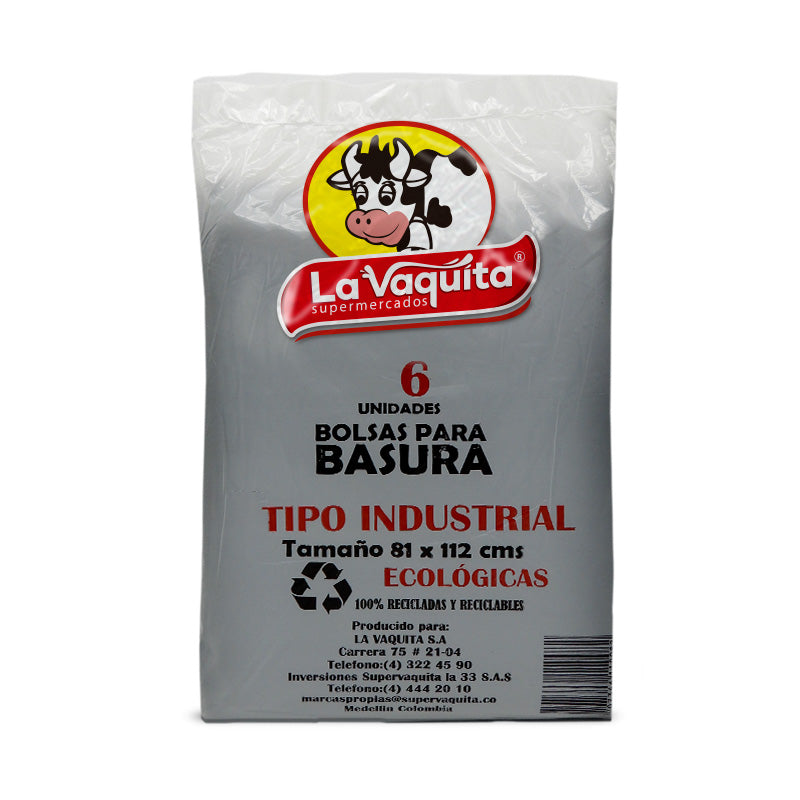 BOLSA BASURA 81X112 6U INDUSTRIAL VAQUIT
