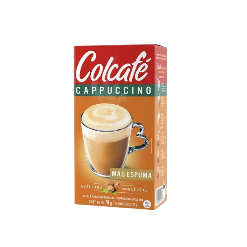 CAFÉ CAPPUCCINO COLCAFE 6U 13G AVELLANA