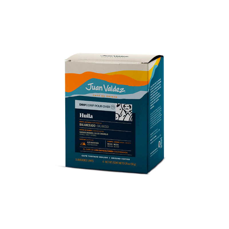 CAFE JUAN VALDEZ DRIP HUILA 5U 50G