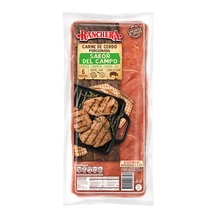 CARNE CERDO 600G PORCIONADA RANCHERA