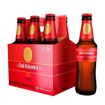 CERVEZA CLUB COLOMBIA 6U 330 ML ROJA BOTELLA