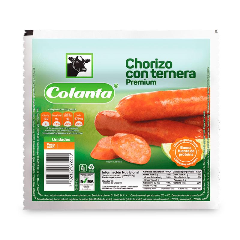 CHORIZO TERNERA COLANTA 250G 4U