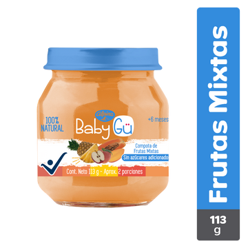 COMPOTA BABY GU 113G FRUTAS MIXTAS