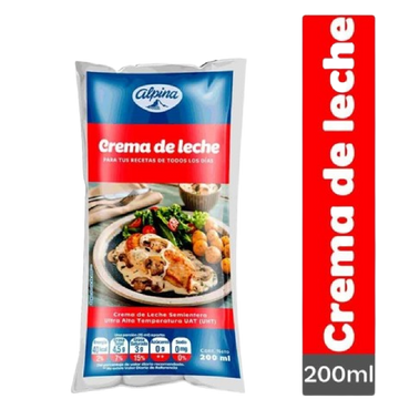 CREMA LECHE ALPINA 200G BOLSA