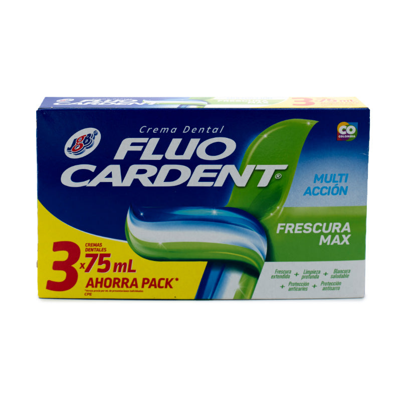 CREMA FLUOCARDENT 3U x 75G ML  FRESCURA MAX