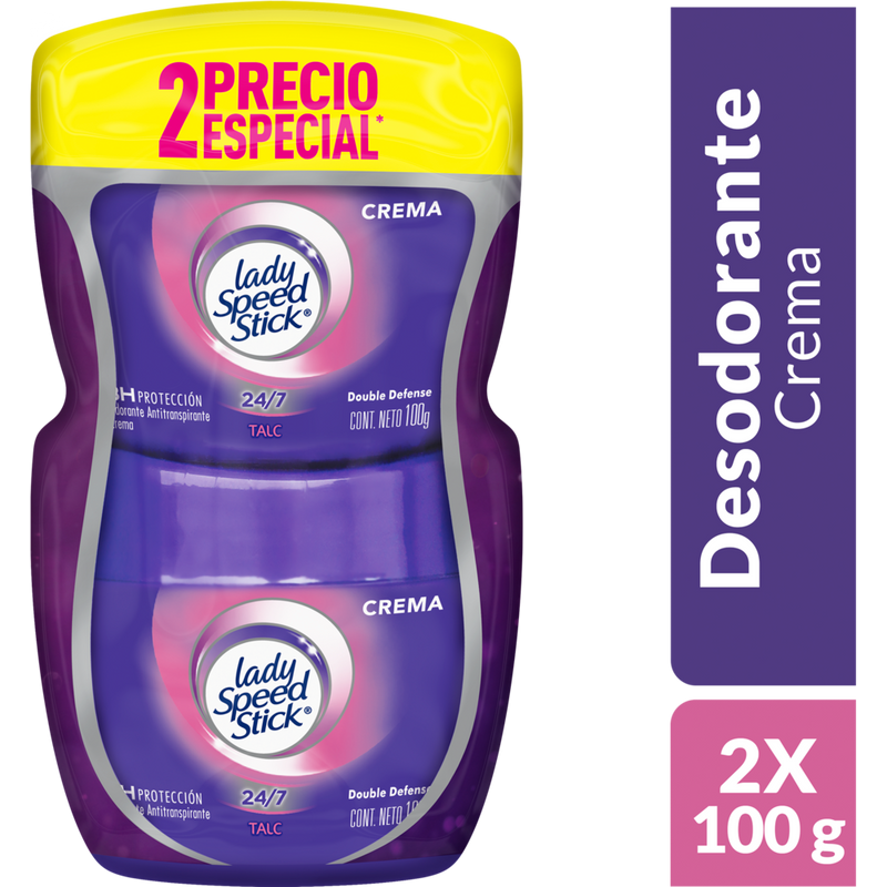 DESODORANTE LADY SPEED 2 UNDS 100G