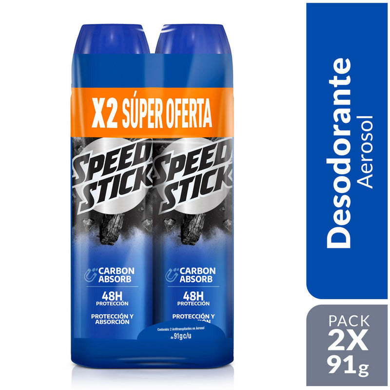 DESORANTE SPEED STICK  91G 2U EA CARBON ABSOR