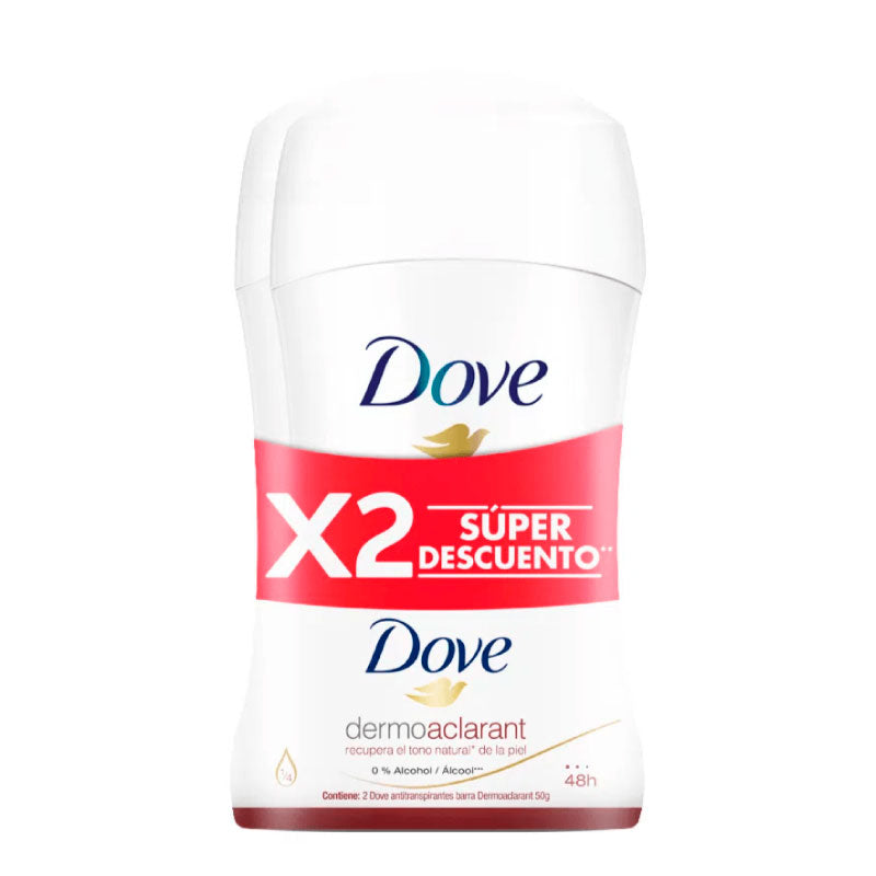 DESODORANTE DOVE 2U 50G STICK DERM/ACLA