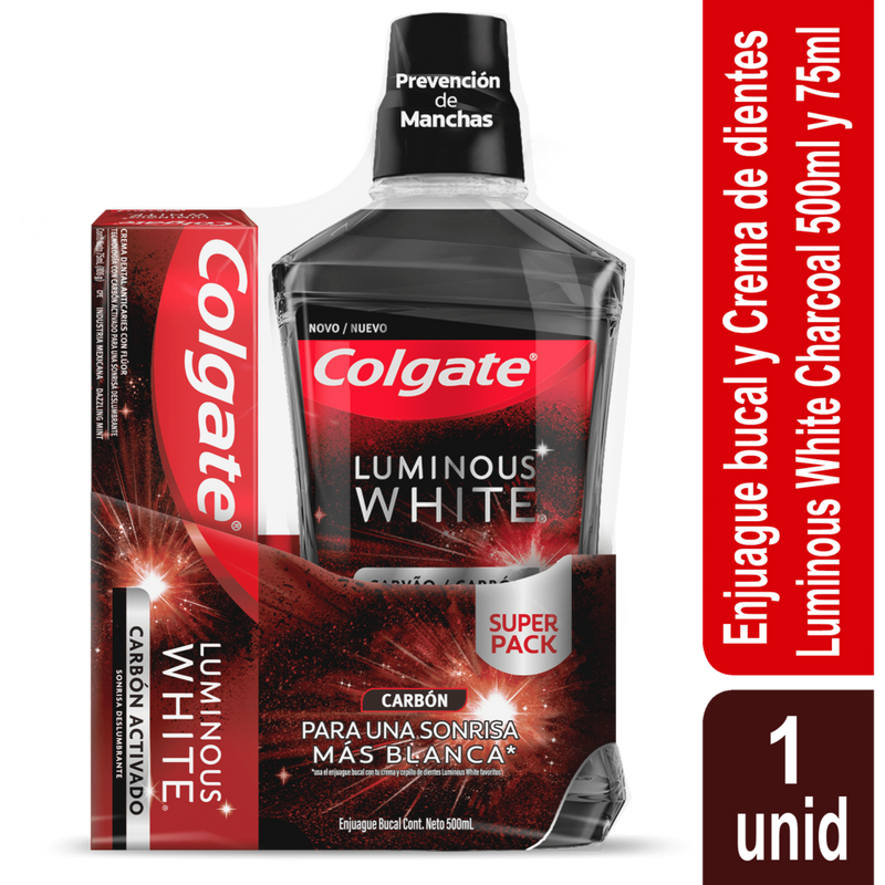 ENJUAGUE COLGATE 500M PLAX+CDT CARBON 75