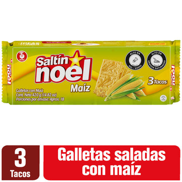 GALLETA SALTIN NOEL 3 TACOS 420G TRIGO MAIZ