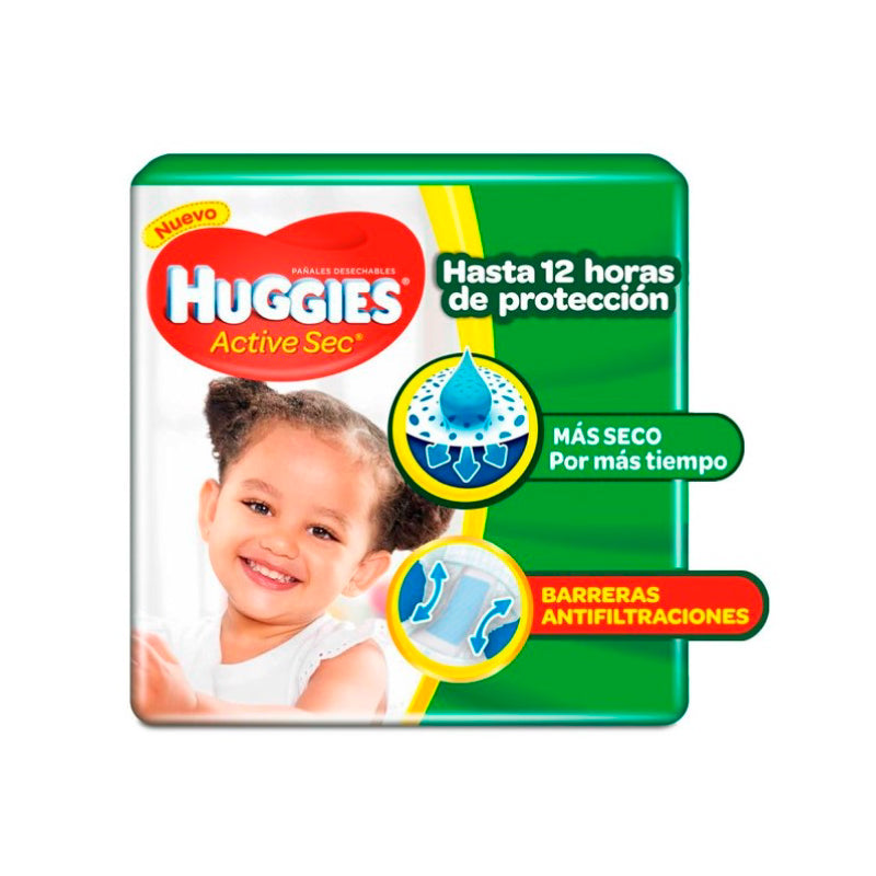 PAÑALES HUGGIES ACTIVESEC 30U ETAPA 5