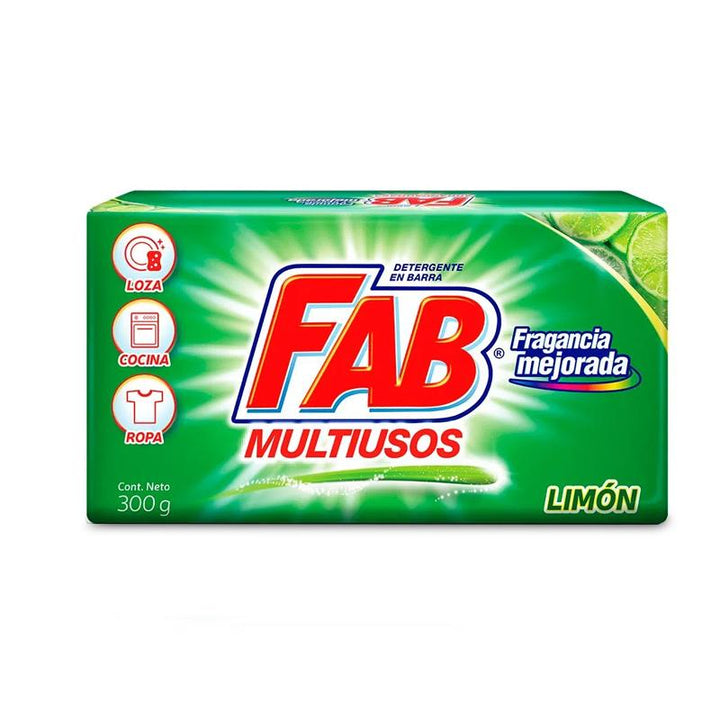 JABON BARRA FAB 300G LIMON