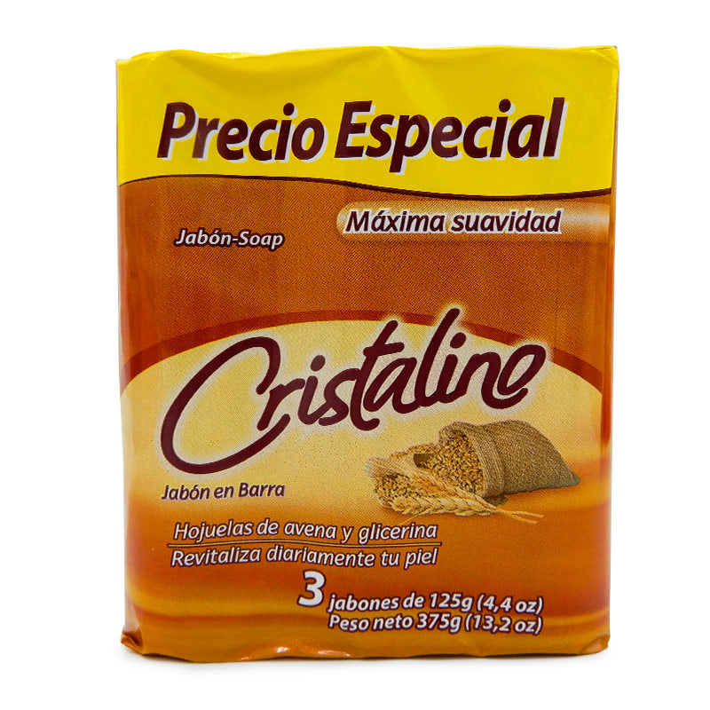 JABON CRISTALINO 3U 375G AVENA