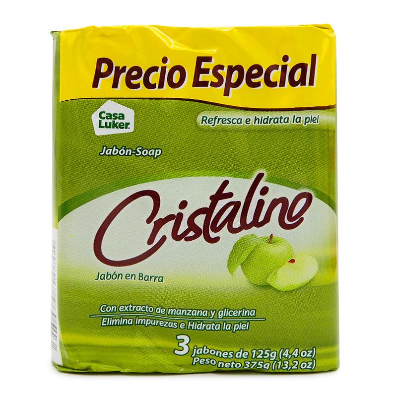JABON CRISTALINO 3U 125G MANZANA
