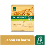JABON EN BARRA PALMOLIVE AVENA Y AZÚCAR MORENA DE 110G X 3UND