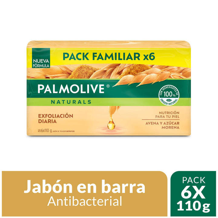 JABON PAMOLIVE 6U 660G AVENA/AZUCAR MORENA