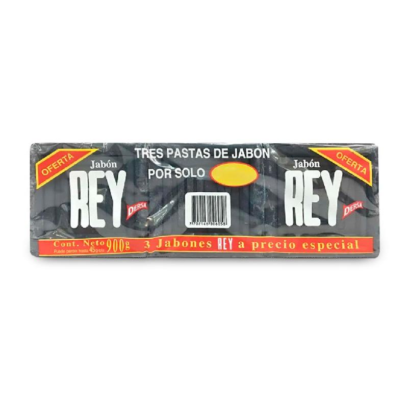 JABON REY AZUL 3U 300G