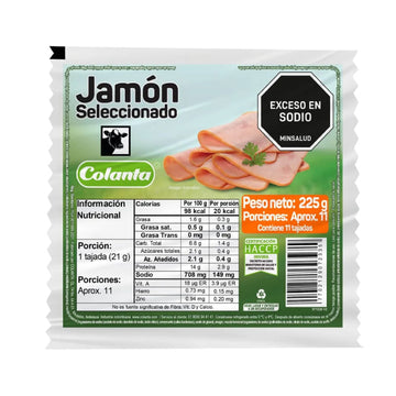 JAMON COLANTA  11U 225G TAJADO